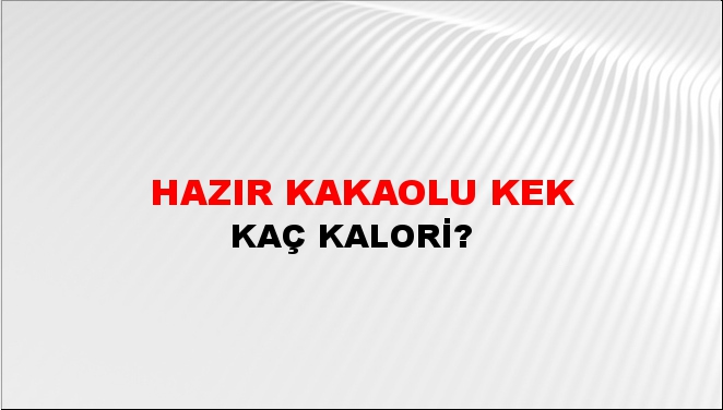 Hazır Kakaolu Kek