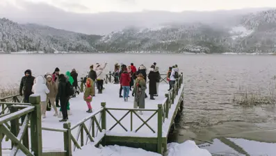 Kar kalınlığı 1 metreyi buldu. Fotoğraf tutkunları soluğu orada aldı