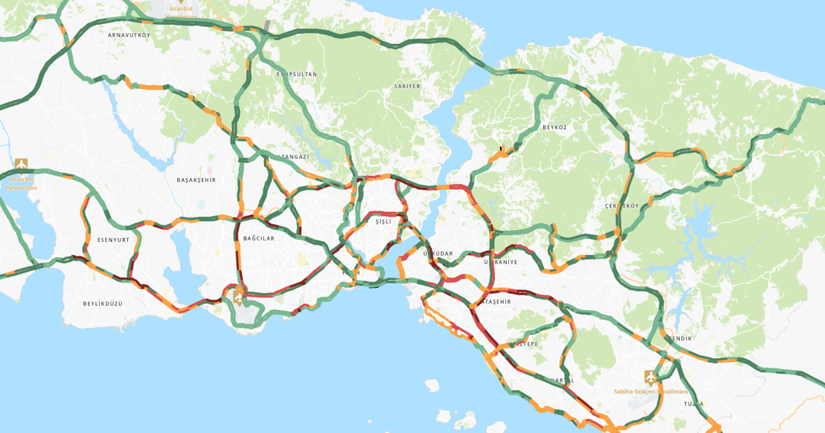 Trafiğe yağmur etkisi. Adım adım ilerliyor