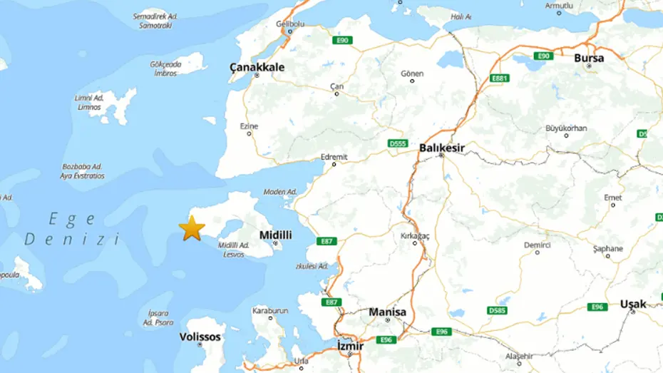 Ege'de 3.5 büyüklüğünde deprem
