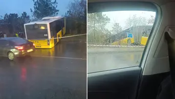 Facianın eşiğinden dönüldü, İETT otobüsü ormanlık alana uçtu