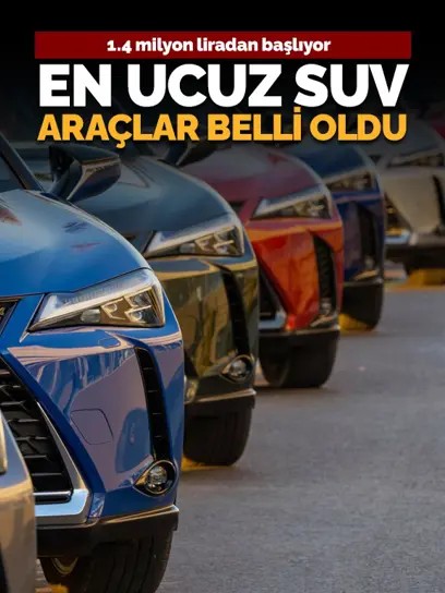 En ucuz SUV araçlar belli oldu. 1.4 milyon liradan başlıyor