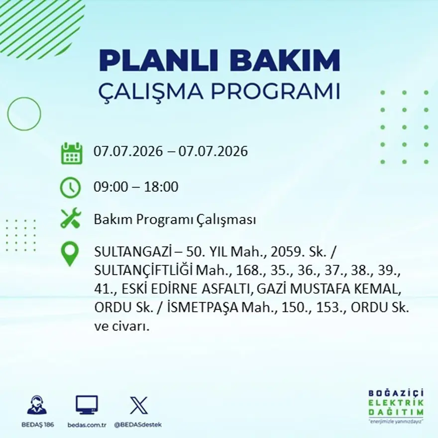 Bugün başlıyor, 9 saat sürecek. İstanbul'un 22 ilçesinde elektrik kesintisi 35