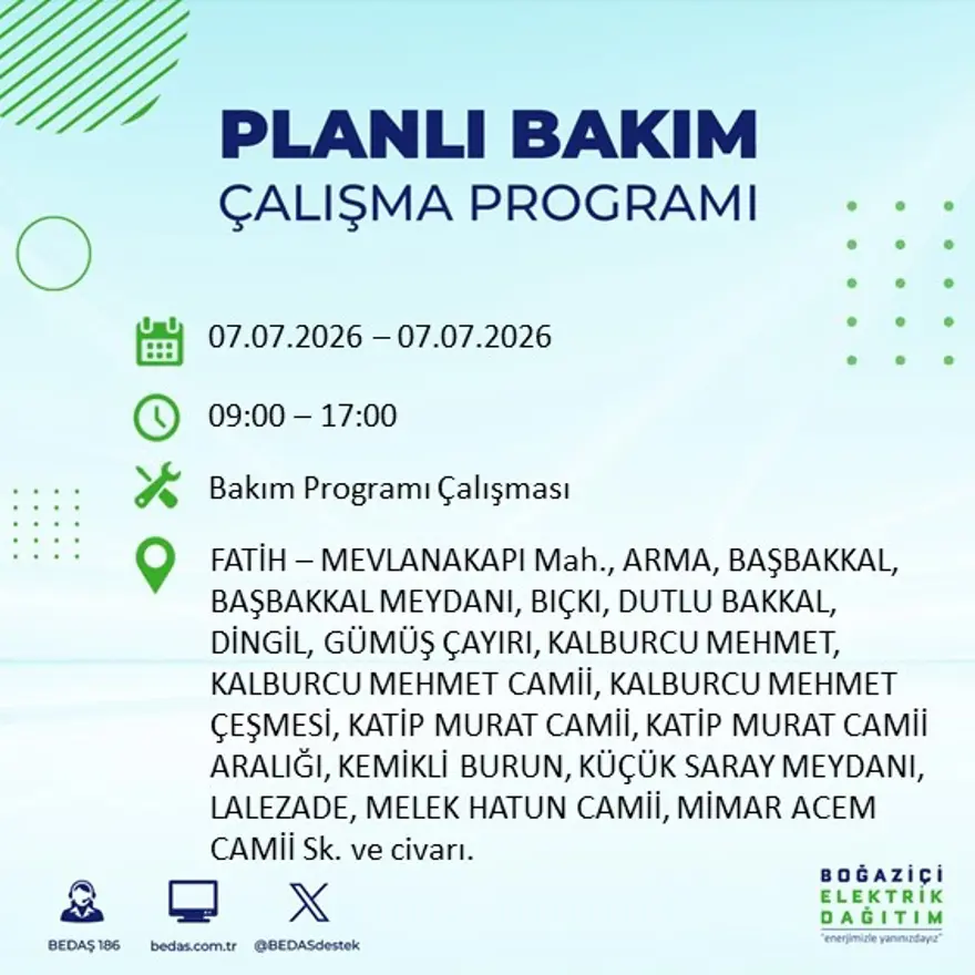 Bugün başlıyor, 9 saat sürecek. İstanbul'un 22 ilçesinde elektrik kesintisi 4