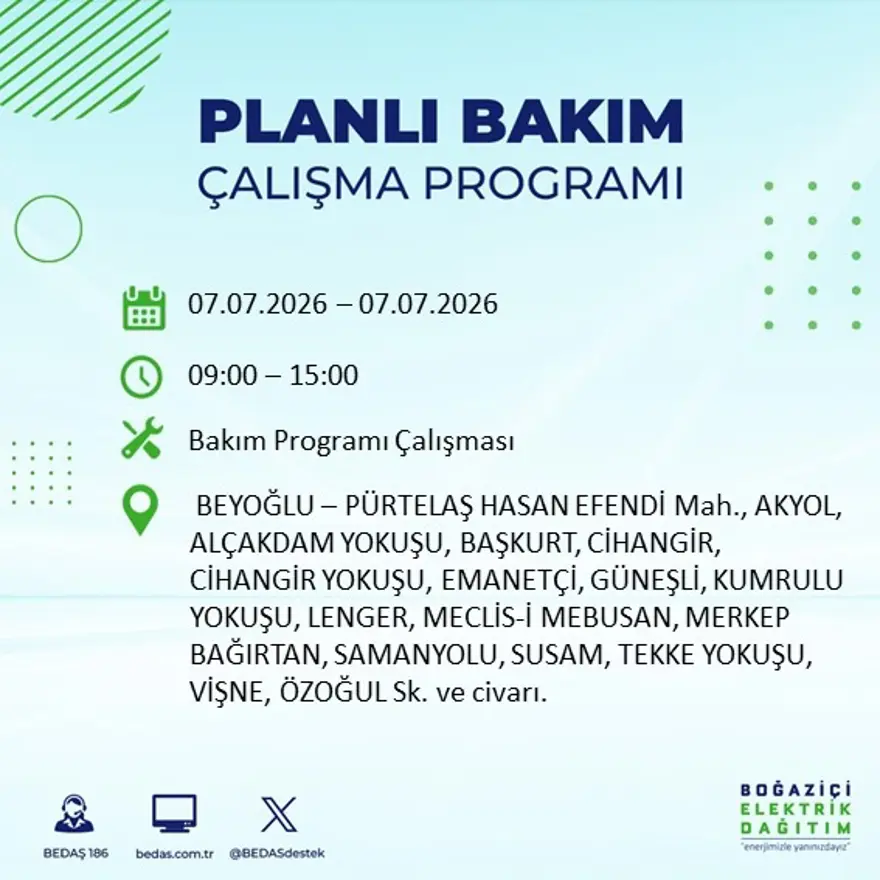 Bugün başlıyor, 9 saat sürecek. İstanbul'un 22 ilçesinde elektrik kesintisi 23