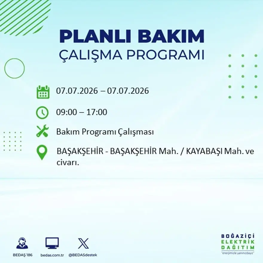 Bugün başlıyor, 9 saat sürecek. İstanbul'un 22 ilçesinde elektrik kesintisi 48
