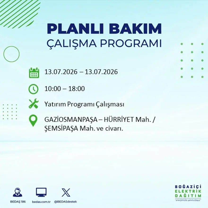 İstanbul’un birçok ilçesinde elektrik kesintisi. 20 ilçede 9 saat sürecek, bu gece başlıyor 32 İstanbul’un birçok ilçesinde elektrik kesintisi. 20 ilçede 9 saat sürecek, bu gece başlıyor 32