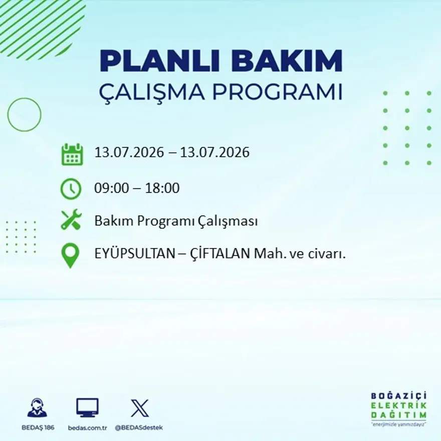 İstanbul’un birçok ilçesinde elektrik kesintisi. 20 ilçede 9 saat sürecek, bu gece başlıyor 52 İstanbul’un birçok ilçesinde elektrik kesintisi. 20 ilçede 9 saat sürecek, bu gece başlıyor 52