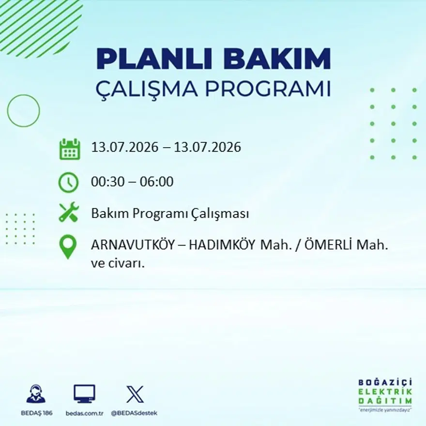 İstanbul’un birçok ilçesinde elektrik kesintisi. 20 ilçede 9 saat sürecek, bu gece başlıyor 36 İstanbul’un birçok ilçesinde elektrik kesintisi. 20 ilçede 9 saat sürecek, bu gece başlıyor 36