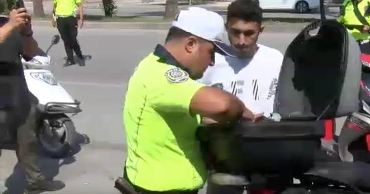 Adana'da motosiklet denetimi: 43 sürücüye 730 bin lira ceza
