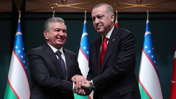 Cumhurbaşkanı Erdoğan, Özbek mevkidaşı Mirziyoyev ile görüştü haber görseli