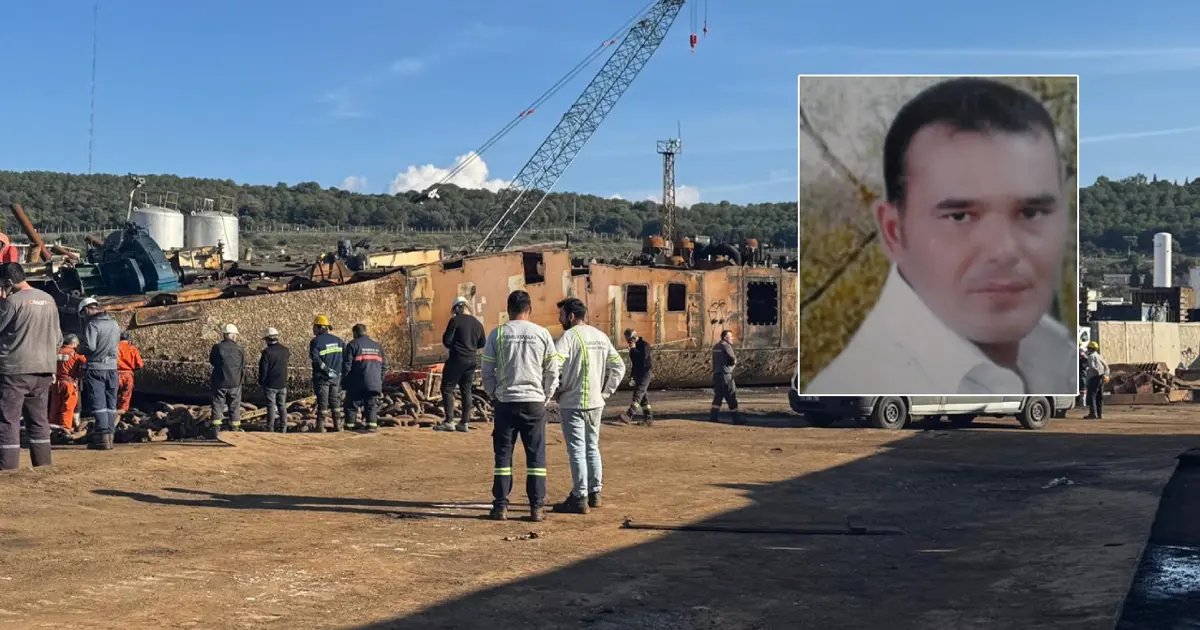 Aliağa'da üzerine gemi parçası düşen işçi hayatını kaybetti