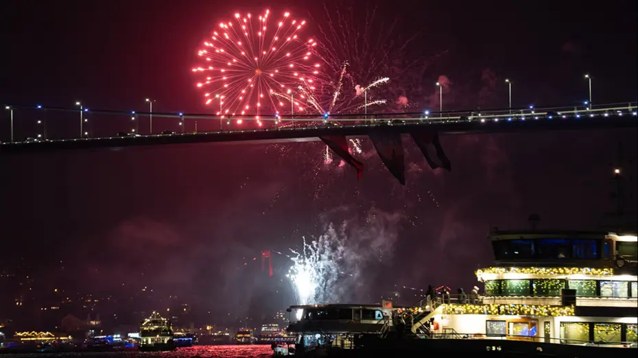 İstanbul'da yeni yıl coşkuyla karşılandı