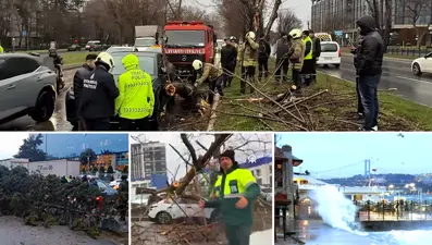 Şiddetli fırtına İstanbul'da hayatı felç etti. Bursa, Aksaray ve Aydın'da 3 kişi can verdi