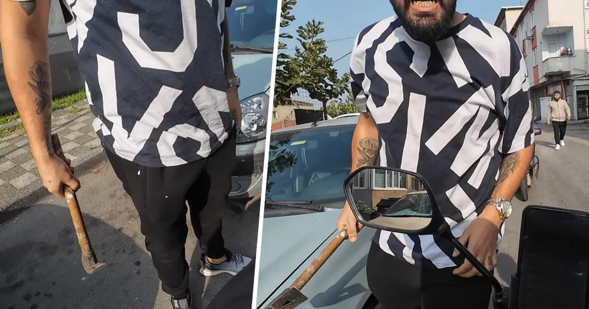 İstanbul trafiğinde keserli saldırı