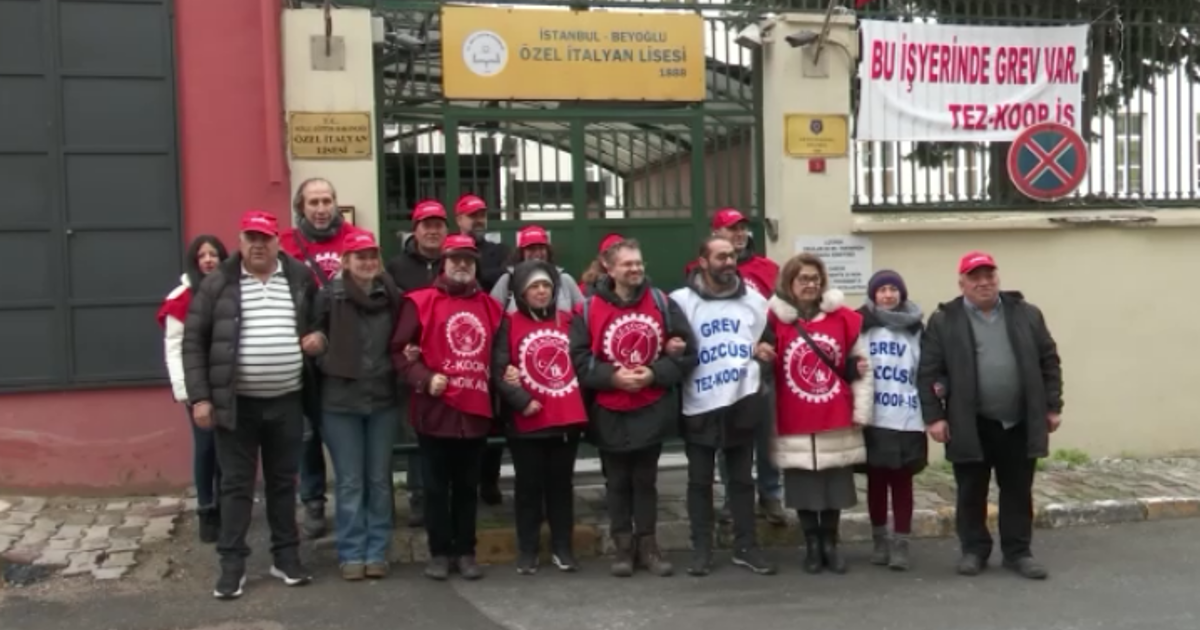 İtalyan Lisesi öğretmenleri grevde. Türk öğretmenler 6 kat düşük maaş alıyor