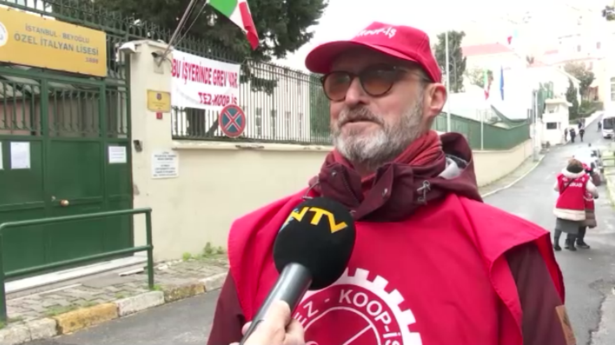 İtalyan Lisesi öğretmenleri grevde. Türk öğretmenler 6 kat düşük maaş alıyor 4