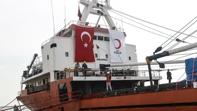 Türkiye'den Gazze'ye yardım. 21. İyilik Gemisi Mersin'den yola çıktı