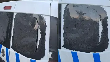 Polis aracına saldıran şüphelilere gözaltı