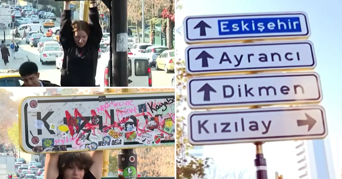 Akım mağduru Kızılay tabelası dördüncü kez yenilendi