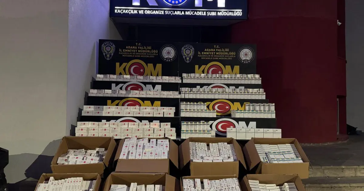 Adana'da binlerce kutu kaçak ilaç yakalandı