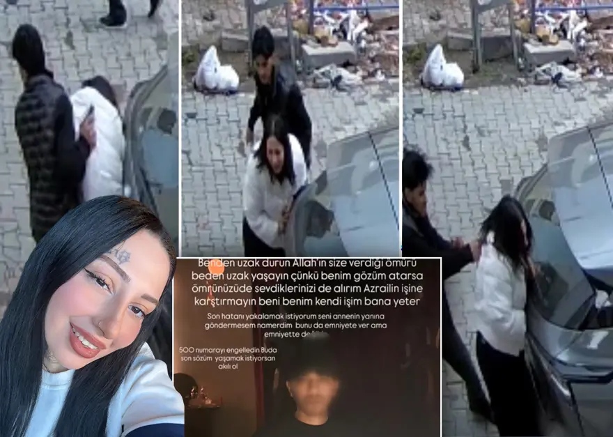 "Polis çağırın" diye feryat etti. Eşini sokak ortasında dövüp başına silah dayadı 