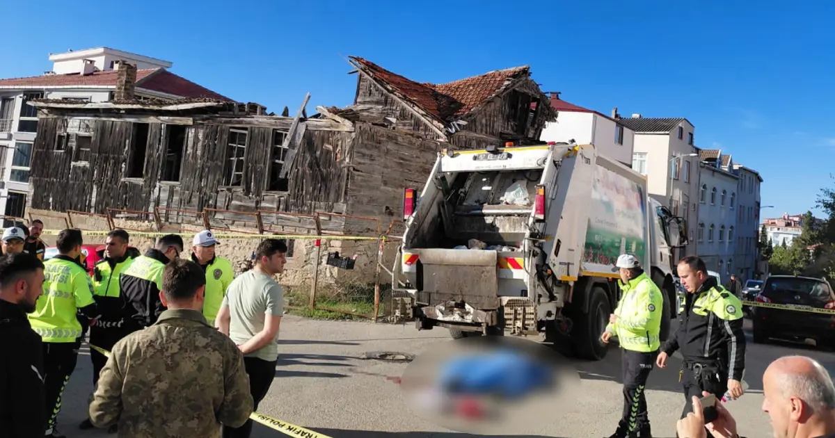 Sinop Belediyesi'nin temizlik kamyonu yaşlı kadını ezdi