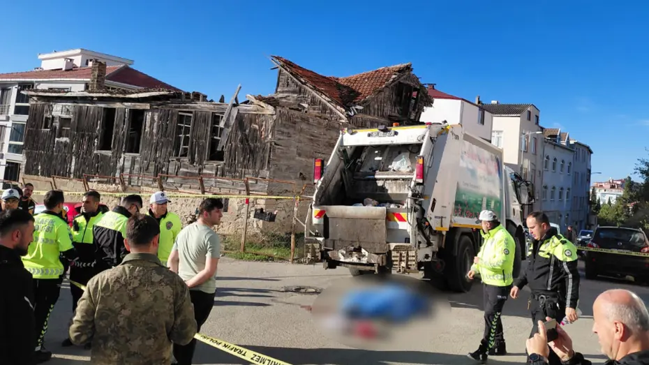 Sinop Belediyesi'nin temizlik kamyonu yaşlı kadını ezdi