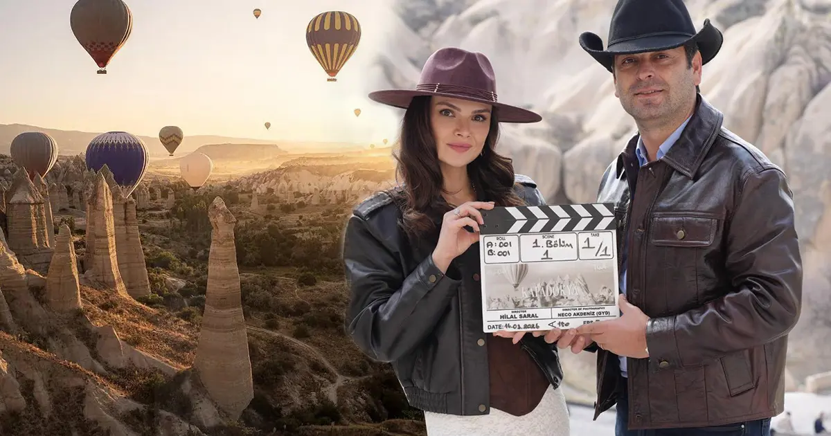 Sinem Ünsal ve Ozan Akbaba başrolde. Go Türkiye'nin yeni mini dizisi Kapadokya'da geçiyor