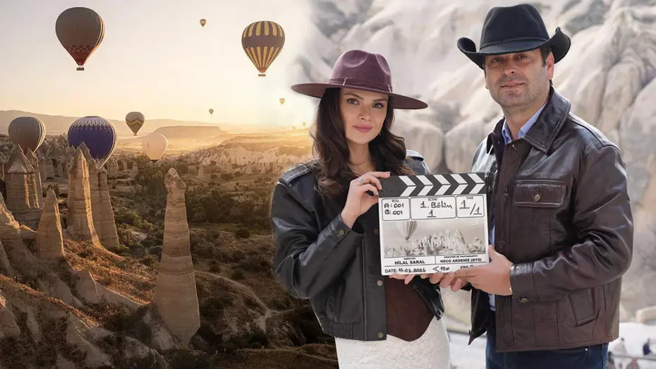 Sinem Ünsal ve Ozan Akbaba başrolde. Go Türkiye'nin yeni mini dizisi Kapadokya'da geçiyor