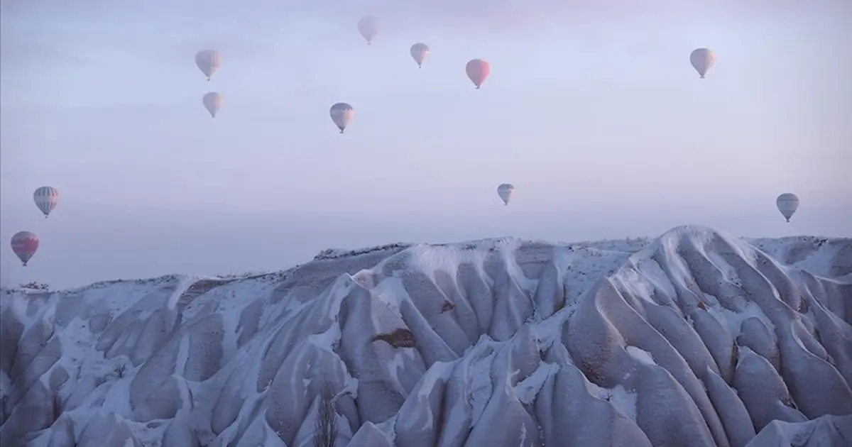 Kapadokya'daki balon turlarına fırtına engeli