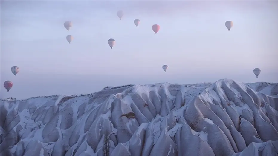 Kapadokya'daki balon turlarına fırtına engeli