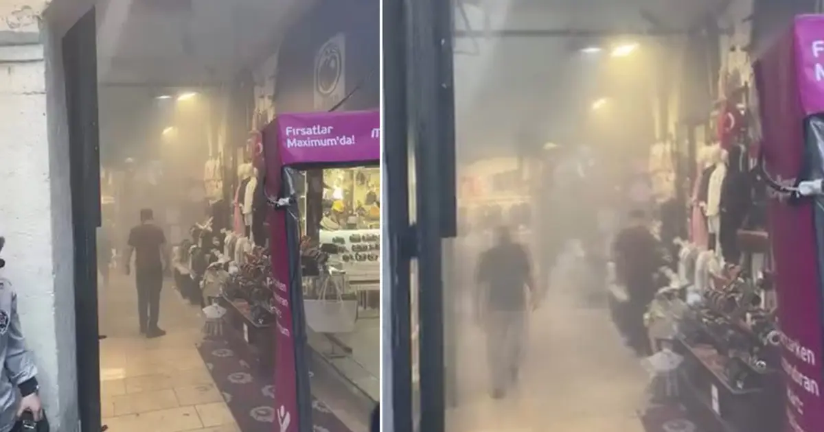 Kapalıçarşı'da yangın paniği: Duman nedeniyle göz gözü görmüyor