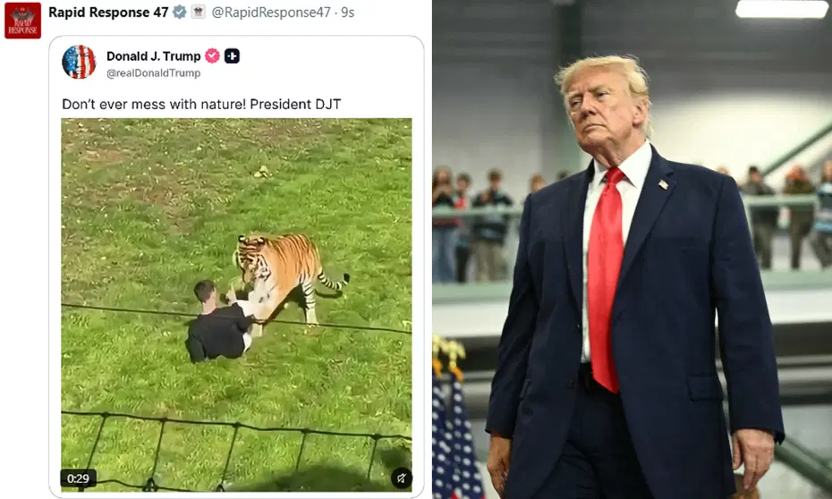 Kaplanın ziyaretçiyi öldürdüğü videoyu paylaşan Trump'a tepki yağdı