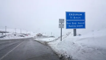 Kop Dağı’nı beyaza büründü