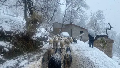 Mahalleler beyaza büründü, kar kalığı 15 santimi geçti