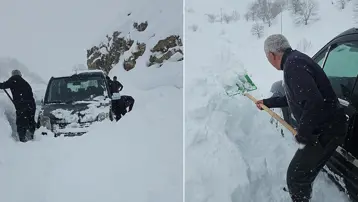 Bahçesaray’da çığ faciası. Araçtaki aile ölümden döndü