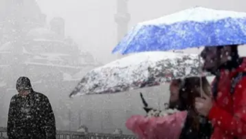 İstanbul'a kar geri döndü