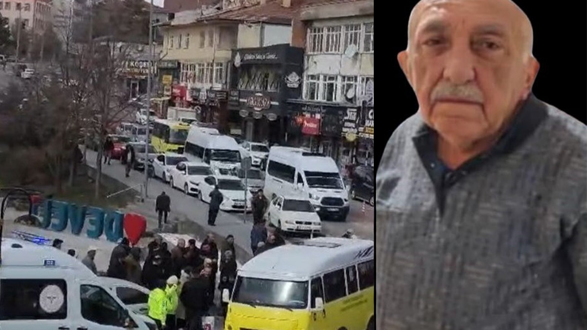 Yaşlı adam minibüsten düşüp öldü