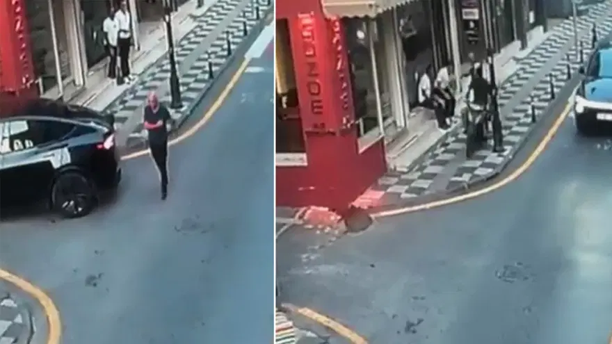 Polisten kaçan motosikletli vali yardımcısına çarptı 
