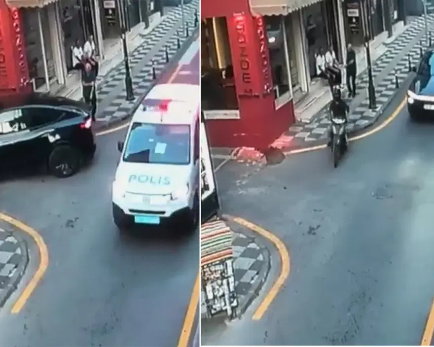 Polisten kaçan motosikletli vali yardımcısına çarptı 1