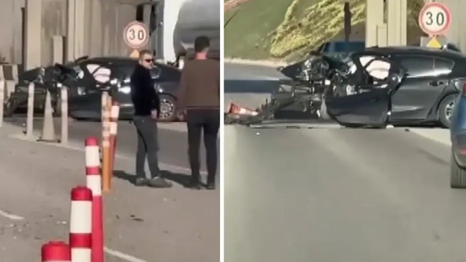 TEM Otoyolu'nda feci kaza. Anne ile oğlu yaşamını yitirdi
