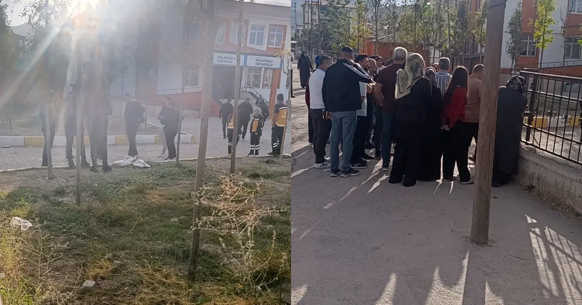 Öğrenci okula tüfekle geldi, veliler okula akın etti