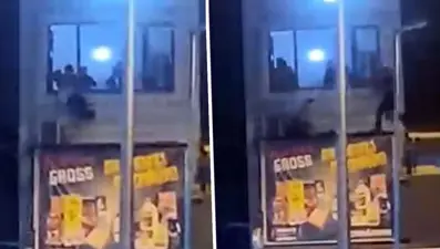 Komşusunu önce dövdü, sonra pencereden attı