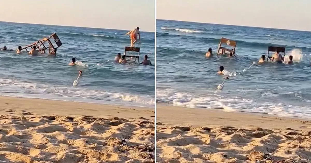 Plajda pes dedirten eğlence. Cankurtaran kulesini söktüler