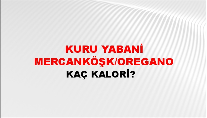 Kuru Yabani Mercanköşk/oregano