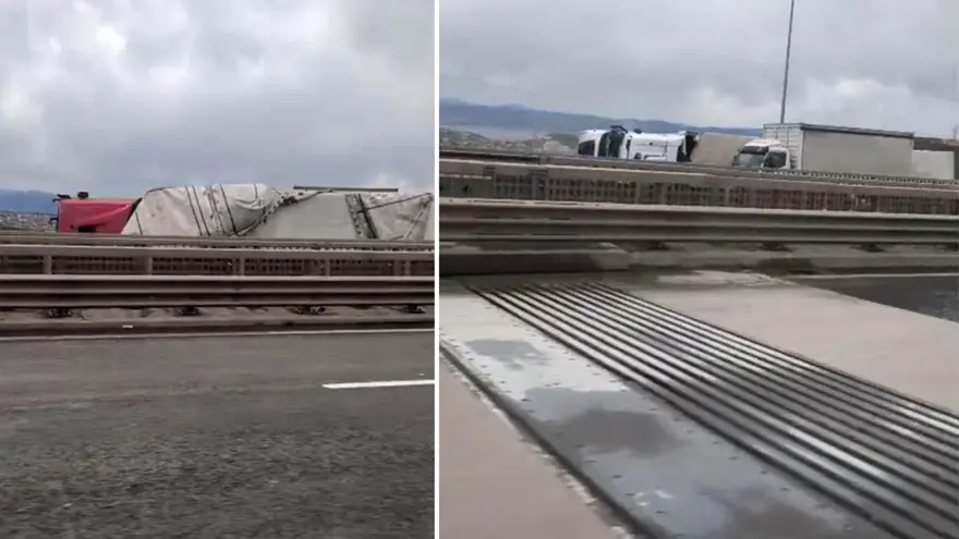 KUZEY MARMARA OTOYOLU'NDA TIR DEVRİLDİ 13