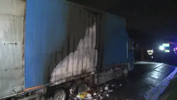 Kuzey Marmara'da korku dolu anlar: Tekerlekte başladı, dorseye sıçradı