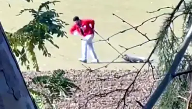 Belediye personelinden köpeğe iple işkence