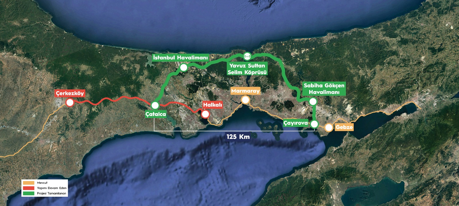İstanbul'da güzergah belli oldu, köprüye tren geliyor! Kuzey Çevre Demiryolu Projesi için 6,75 milyar dolarlık imza
